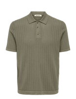 ONLY & SONS - Onsmoon Reg 12 Ss Polo Knit Noos - Megzti polo marškinėliai trumpomis rankovėmis - Chaki spalva
