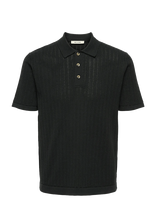 ONLY & SONS - Onsmoon Reg 12 Ss Polo Knit Noos - Megzti polo marškinėliai trumpomis rankovėmis - Juoda