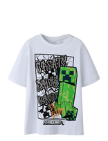 Name It - Nkmmase Minecraft Ss Nreg Top Noos Bfu - Marškinėliai trumpomis rankovėmis - Balta