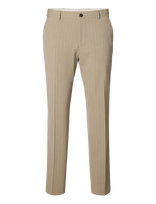 Selected - Slhslim-Liam Pinstriped Trs Flex Noos - Klasikinės kelnės - Smėlio