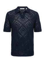 ONLY & SONS - Onskolmar Life Reg 5 Ss Resort Knit - Marškinėliai trumpomis rankovėmis - Tamsiai mėlyna