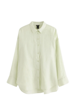 Lindex - Linen Shirt - Lininiai marškiniai - Žalia