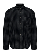 ONLY & SONS - Onsbarney Rlx Check Ls Shirt Cf - Laisvalaikio marškiniai - Juoda