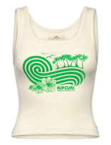Rip Curl - Ocean Break Rib Tank - Sportinė palaidinė be rankovių - Kreminė spalva