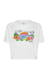 Rip Curl - Sun Rays Cropped Tee - Sportinė palaidinė trumpomis rankovėmis - Balta