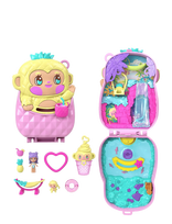 Polly Pocket - Polly Pocket   Pineapple Monkey Colada Compact - Lėlių namas - Rožinė