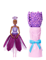 Barbie - Petal Pop Scented Fashion Doll With Purple Dress, Reveal Accessories Like Bunny & More - Lėlė - Violetinė