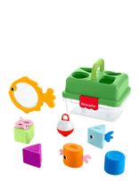 Fisher-Price - Friendship Forest Sort & Store Tackle Box Baby Toy With 6 Shape Blocks & Fishing Net - Žaislas - Marga / raštuota