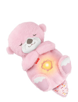 Fisher-Price - Soothe 'N Snuggle Otter, Pink Plush Baby Toy, Sound Machine With Breathing Motion - Muzikinis pliušinis žaislas - Rožinė