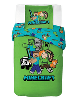 Minecraft - Bed Linen Senior Minicreaft Classic Crew - 140X200, 60X63 Cm - Patalynės komplektas - Žalia