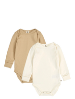 Müsli By Green Cotton - Cozy Me L/S Body 2-Pack - Marškinėliai ilgomis rankovėmis - Smėlio