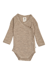 Müsli By Green Cotton - Woolly Rib Wrap L/S Body - Sujuosiamas sijonas - Smėlio