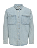 ONLY & SONS - Onsalp Box Tai Dnm Jacket - Džinsinis švarkas be pamušalo - Mėlyna