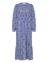 Lollys Laundry - Latourll Maxi Dress Ls - Ilga suknelė - Mėlyna