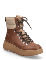 FitFlop - F-Mode W/Resistant Hiker-Lace Flatform Ankle Boots - Aulinukai plokščiu kulnu - Ruda