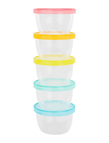 Badabulle - Badabowls 5 X 250 Ml - Kūdikių maisto indelis - Marga / raštuota