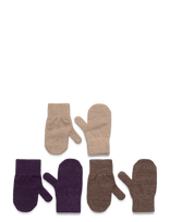 Mikk-line - Magic Mittens 3 Pack W. Lurex - Pirštinės - Violetinė
