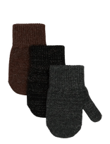 Mikk-line - Magic Mittens 3 Pack W. Lurex - Pirštinės - Ruda
