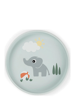 Done By Deer - Silicone Stick&Stay Plate Playground Blue - Lėkštės - Mėlyna