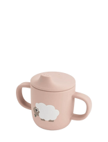 Done By Deer - Silicone Spout Cup 2-Handle Tiny Farm Powder - Gertuvė - Rožinė