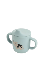 Done By Deer - Silicone Spout Cup 2-Handle Tiny Farm Blue - Gertuvė - Mėlyna