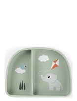 Done By Deer - Stick&Stay Compartment Bowl Playground Green - Lėkštės - Žalia