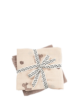 Done By Deer - Burp Cloth 2-Pack Lalee Powder - Muslino audiniai - Rožinė