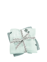 Done By Deer - Burp Cloth 2-Pack Lalee Blue - Muslino audiniai - Mėlyna