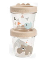 Done By Deer - Baby Food Container 2-Pack Celebration Sand - Kūdikių maisto indelis - Smėlio