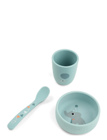 Done By Deer - Stick&Stay First Meal Set Celebration Blue - Vakarienės rinkiniai - Mėlyna