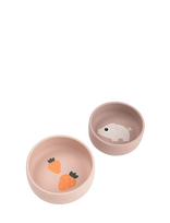 Done By Deer - Silicone Bowl Set 2 Pcs Pigee Powder - Dubenėlis - Rožinė