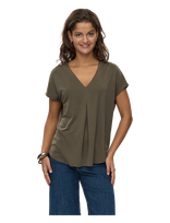 Nümph - Nutilia Ss Blouse - Marškinėliai trumpomis rankovėmis - Chaki spalva
