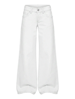 ABRAND - 00 Super Low Wide White Rcy White - Plačios kelnės - Balta