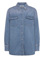 NEUW - Bowery Denim Shirt Visionmid Vintage Indigo - Džinsiniai marškiniai - Mėlyna