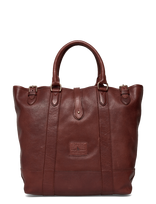 Polo Ralph Lauren - Heritage Leather Tote - Talpi rankinė - Burgundiška splava
