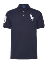 Ralph Lauren Kids - Big Pony Cotton Mesh Polo Shirt - Ilgarankoviai marškiniai - Mėlyna