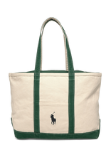 Polo Ralph Lauren - Big Pony Canvas Tote - Talpi rankinė - Kreminė spalva
