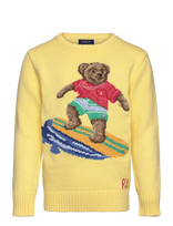 Ralph Lauren Kids - Polo Bear Cotton Sweater - Megztinis - Geltona