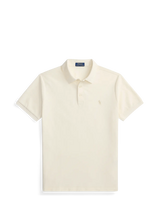 Polo Ralph Lauren - Custom Slim Fit Honeycomb-Mesh Polo - Marškinėliai trumpomis rankovėmis - Kreminė spalva