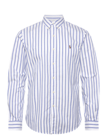 Polo Ralph Lauren - Slim Fit Striped Oxford Shirt - Laisvalaikio marškiniai - Mėlyna