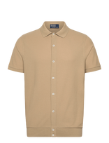Polo Ralph Lauren - Standard Fit Honeycomb-Mesh Shirt - Marškinėliai trumpomis rankovėmis - Smėlio