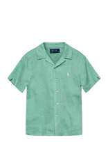 Ralph Lauren Kids - Linen Camp Shirt - Marškiniai trumpomis rankovėmis - Žalia