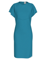 Calvin Klein - Stretch Crepe Ss Dress - Iki kelių ir midi suknelės - Mėlyna
