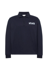 Calvin Klein Jeans - Ls Sueded Heavy Jersey Polo - Marškinėliai ilgomis rankovėmis - Tamsiai mėlyna