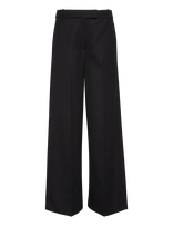 Calvin Klein - Wool Gaberdine Wide Leg Trouser - Plačios kelnės - Juoda