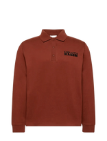 Calvin Klein Jeans - Ls Sueded Heavy Jersey Polo - Marškinėliai ilgomis rankovėmis - Ruda