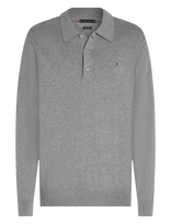 Tommy Hilfiger - Pima Org Ctn Cashmere Ls Polo - Polo marškinėliai ilgomis rankovėmis - Pilka