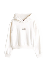 Tommy Hilfiger - Rhine Stone Flag Hoodie - Džemperis - Balta