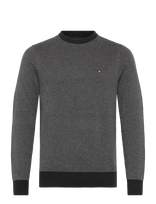 Tommy Hilfiger - Pima Ctn Cash Herringbone Crew - Apvalios apykaklės megztinis - Pilka