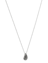 Bud To Rose - Drop Crystal Necklace Black/Silver - Dailūs karoliai - Sidabro